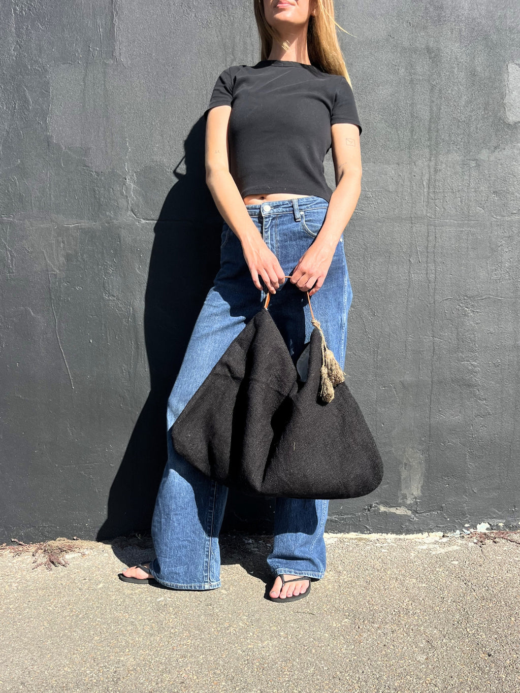 Market Hessian Bag - Black