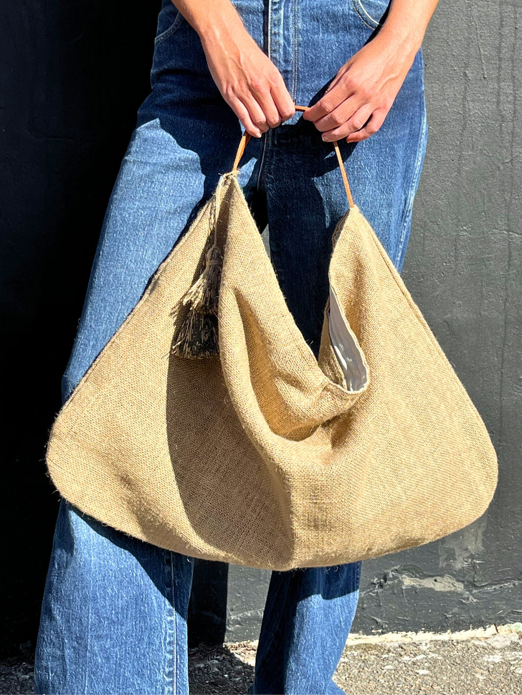 Market Hessian Bag - Natural