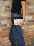 Hatch Clutch - Salt & Pepper Cowhide